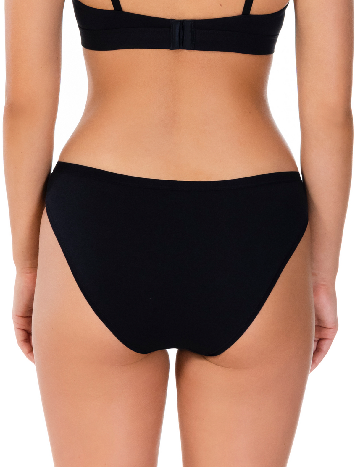 Nærbuxur Simple Cotton 92J50 – svartar, aftan