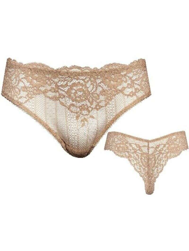 Cappuccino 20087 strengir úr blúndu 